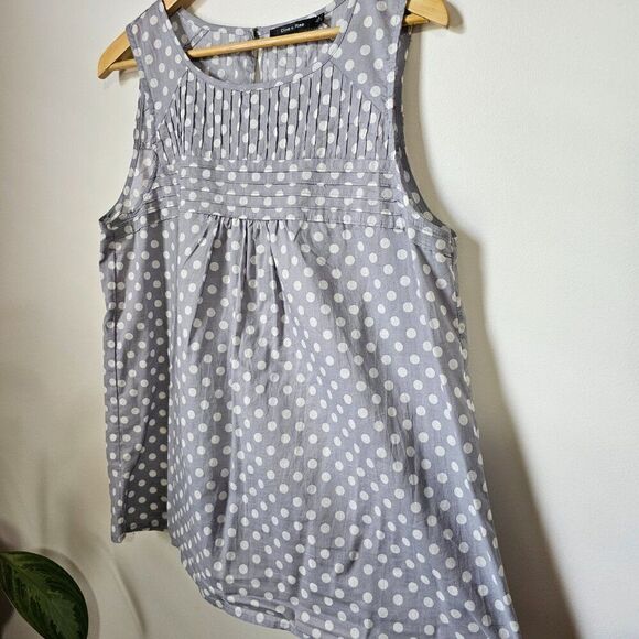 EUC DOE & RAE POLKA DOT TANK TOP SIZE LARGE - Picture 2 of 14